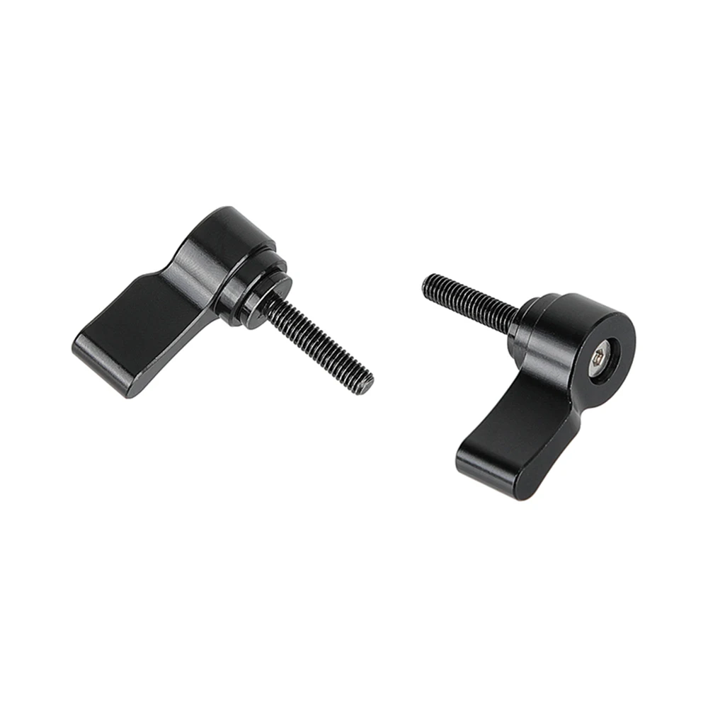 2 Pieces Standard M4 Male Threading (18mm Long) Rotating Knob Adjustable Thumb L