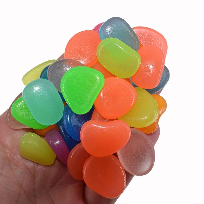 10/50pcs Luminous Glowing Stones for Table Walkways Garden Path