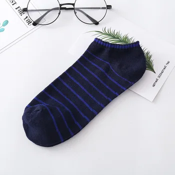 

Good Healthy 5 Pairs Fashion Mens Socks Printed Stripes Comfortable Breathable Ankle Sock