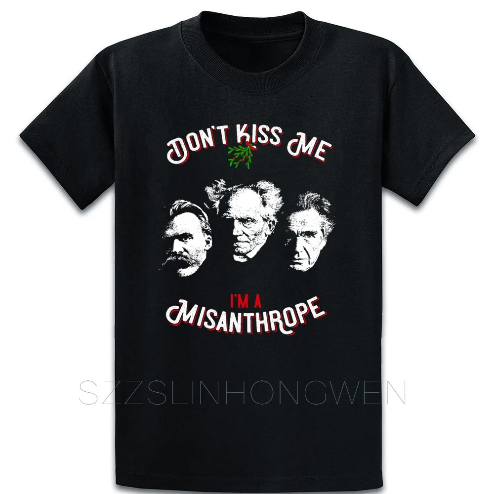 Nietzsche Schopenhauer Cioran No Kiss Misanthrope футболка хлопок весна осень тонкий размер Personalized