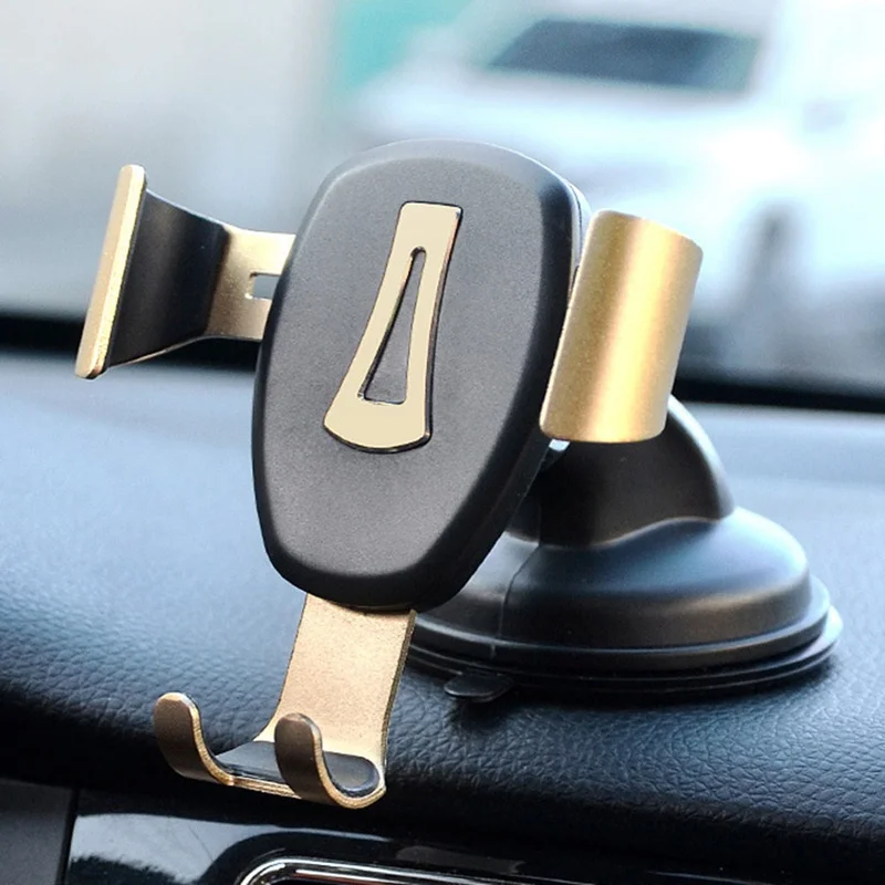 

1 Set Car Mobile Phone Bracket Metal Gravity New Air Outlet Dashboard Two-in-one Multifunctional Navigation Bracket