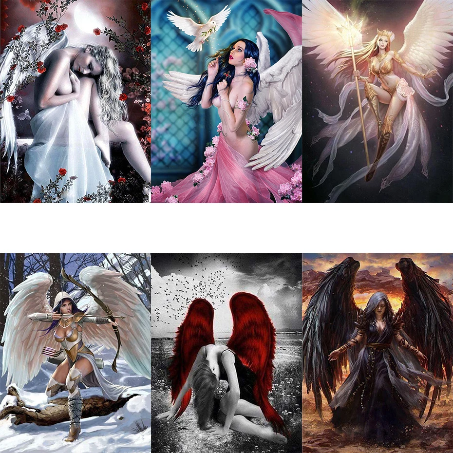 Набор для рисования по номерам на холсте ангельская красота | Дом и сад