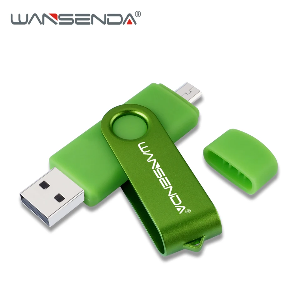 WANSENDA USB флеш-накопитель OTG 2 в 1 USB 2,0& Micro USB флеш-накопитель 256 ГБ 128 ГБ флеш-накопитель 64 ГБ 32 ГБ 16 ГБ внешний накопитель