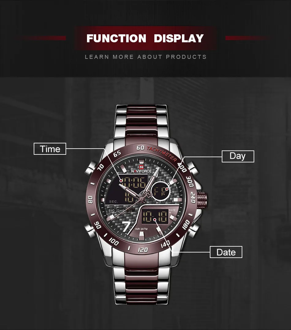 NAVIFORCE NF9171 Silver Blue Watch