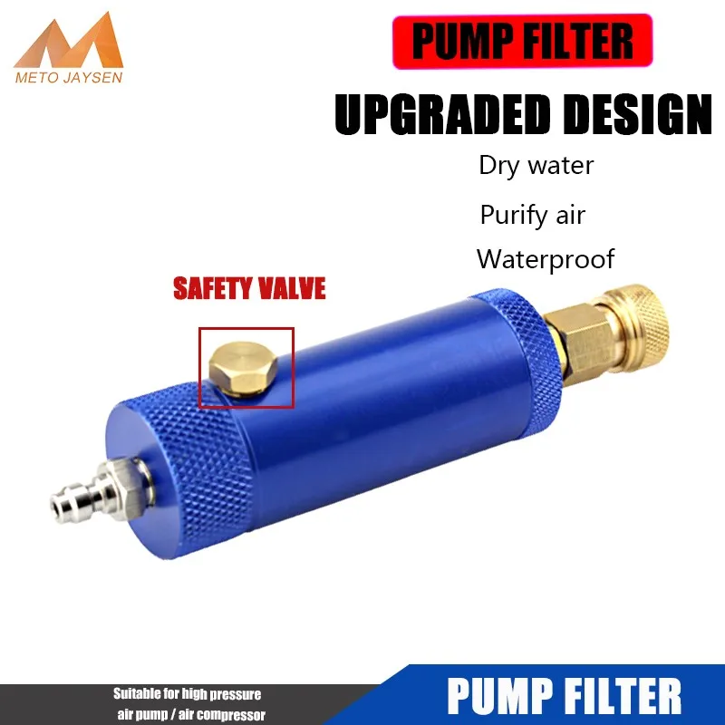 HAND-PUMP-FILTER Safety-Valve Water-Oil-Separator Pcp Paintball 300bar M10x1 Quick-Disconnect