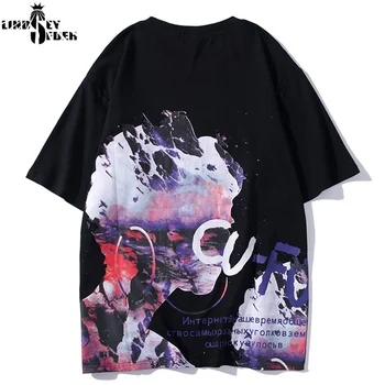 

Lindsey Seader Graffiti Hiphop Girl Printed Streetwear Tshirts 2020 Men Casual Short Sleeve Tees Shirts Male Fashion Street Tops