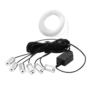 

6 in 1 Sound Active EL Neon Strip Light RGB LED Car Interior Light Multicolor Bluetooth Phone Control Atmosphere Light 12V
