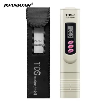 수경재배 수족관용 디지털 수질 순도 필터 TDS 계량기 LCD 디스플레이 TDS 테스터, 0-9999 PPM 온도 펜 디자인