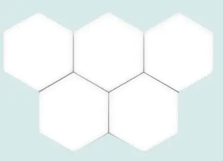 5Pcs set Новая красочная светодиодная Квантовая лампа сенсорный светильник ing ночной Светильник Магнитный шестигранник креативное украшение настенный светильник - Испускаемый цвет: 5Pcs set