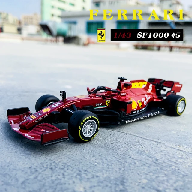 Bburago 1:43 2020 F1 SF1000 Ferrari #5 #16 Simulation alloy super toy car model For with Steering wheel control front wheel 1