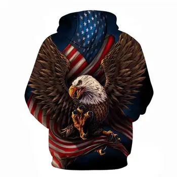 

Men's Eagle Hooded Sweatshirt Streetwear 3D Hoodies Anime 3d Printed Hoodie Animal Casual Clothes Man Sweatshirts Man New