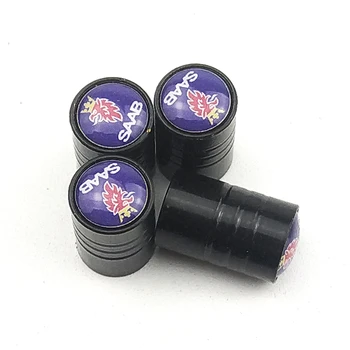 

NEW 4Piece/set new black Sport CAR Styling Auto Accessories Car Wheel Tire Valve Caps Case for SAAB Motorcycle Automobiles