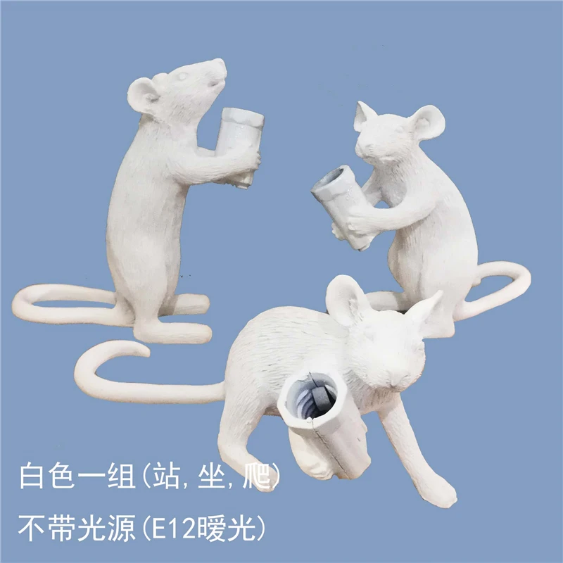 Italian Rat Table Lamp Nordic Bedroom Bedside Fixtures Mouse Lamp Wedding Deco Table Light Children's Gifts Golden Luminaria - Цвет абажура: J