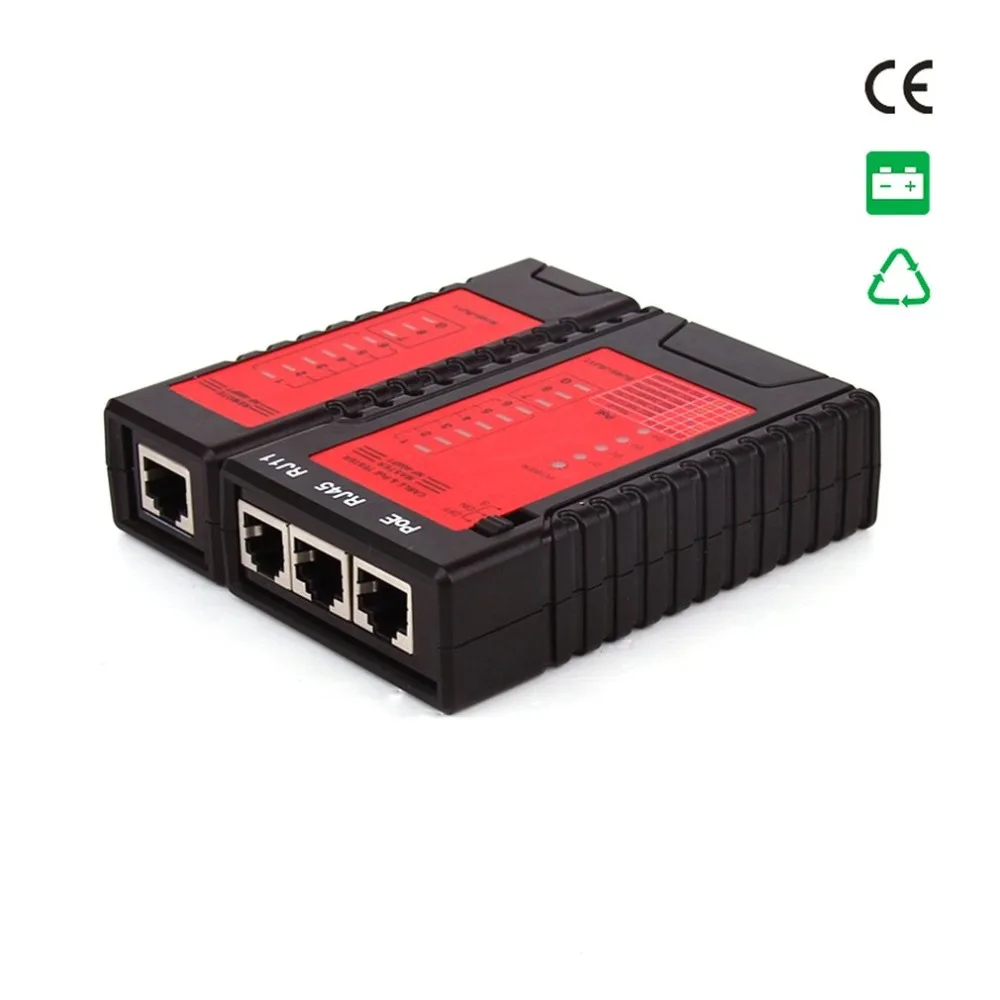 NOYAFA NF-468PT POE Тестер детектор POE Стандартный LAN сетевой кабель тестер RJ11 RJ45 детектор тестер инструмент с светодиодный светильник