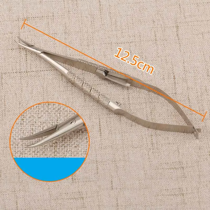 Microscopic ophthalmic instrument lock-type needle holder cosmetic plastic surgery double eyelid embedding surgery tool needle c - Цвет: Шлифованный сланец