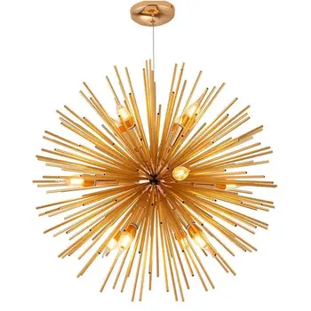

2020 LED Alumminum Dandelion Chandelier lustre Sputnik hanging Lamp Fixture Creative Lustre Cafe Home Restaurant Deconration