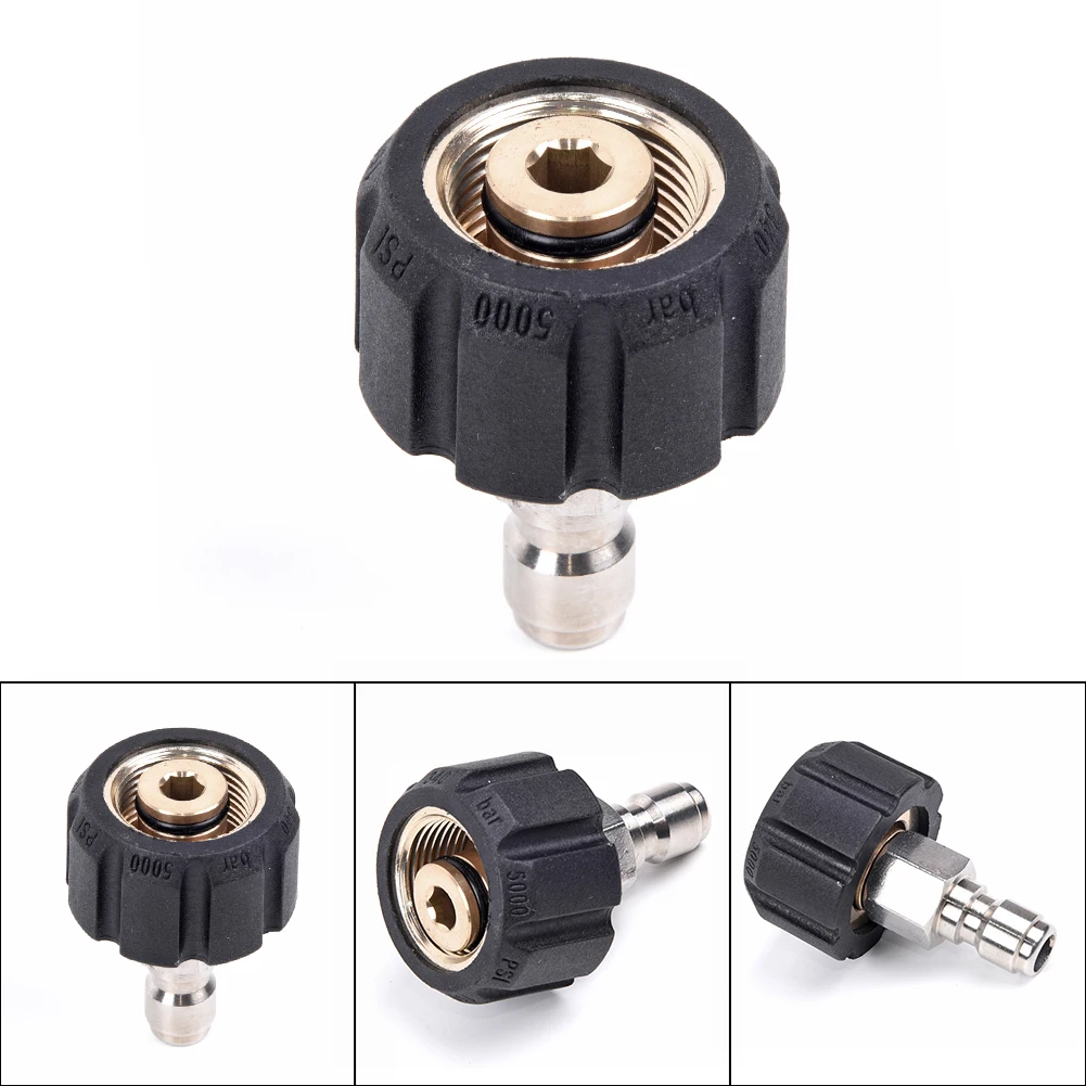

Female M22/14 To 1/4 Male Adapter Nozzle Connector Tool For Pressure Washer Hot