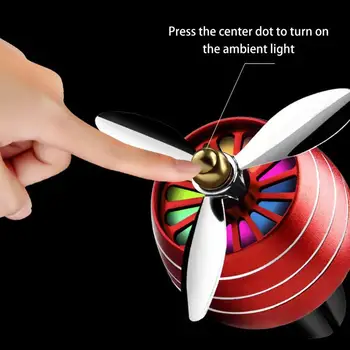 

Car Scented Car Air Outlet Perfume Clips Car Creative Zinc Alloy Rotating Lamp Ornaments Car Mini Fresh Propeller