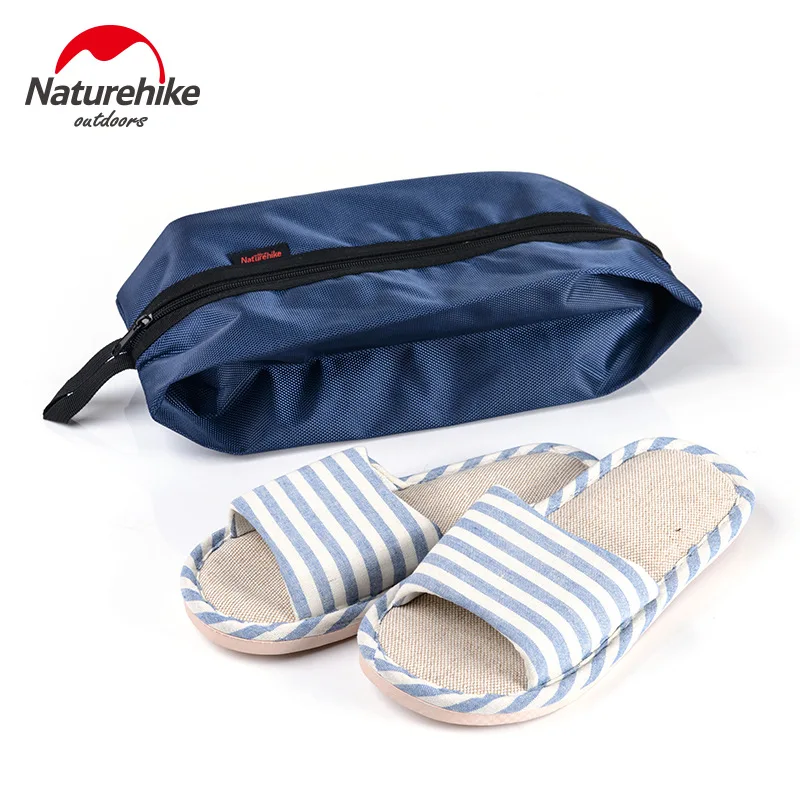 NatureHike NH15A001-R, портативные нейлоновые дорожные сумки для обуви с застежкой-молнией, органайзер, экономия пространства для хранения, мешок для стирки