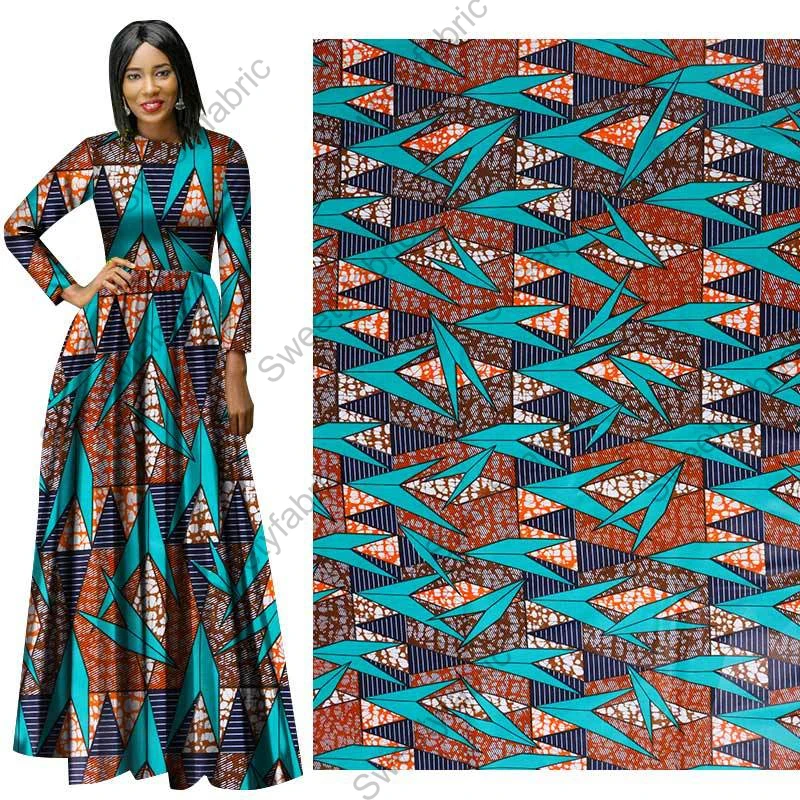 Африканская восковая штамповка, ткань Nederland, Голландская, очень голландская, высокое качество, холланды, вечерние платья, хлопок, 6 ярдов