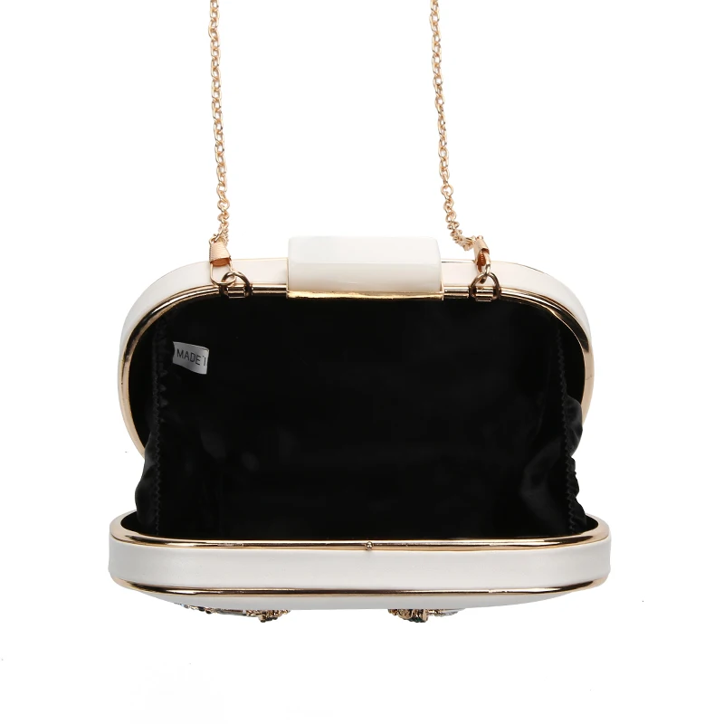 LUXY MOON вечерняя сумочка; BS010 бриллиантовый жемчуг бисером насекомых клатч для Для женщин кошелек свадебная сумочка кошелек сумка белый ZD817