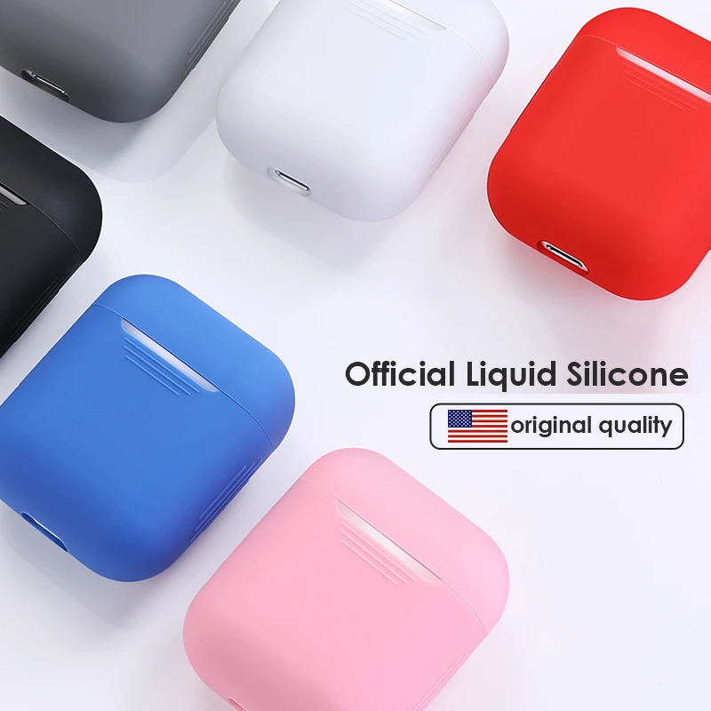 Jokod Airpods силиконовый чехол наушники для Apple Airpods чехол беспроводные наушники защитный чехол Коробка для AirPods