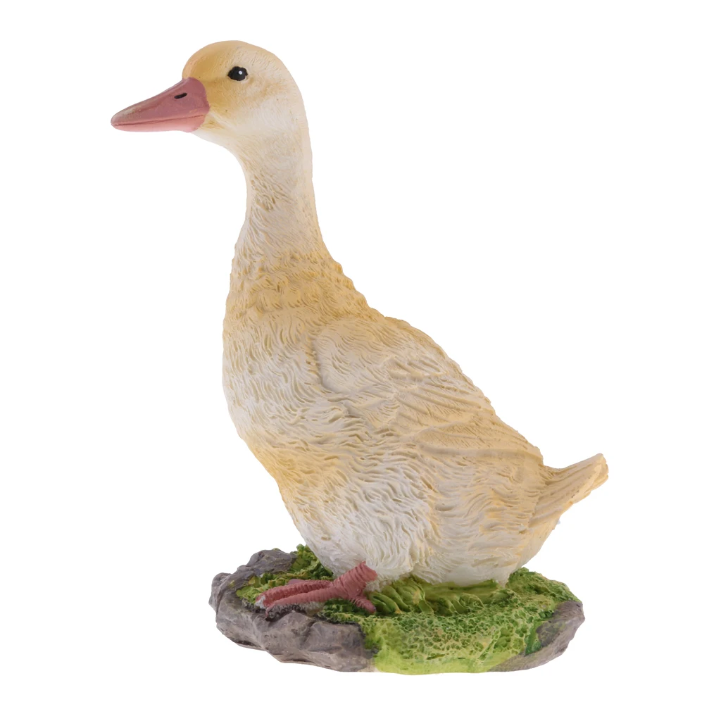 Garden Gift Farm Resin Animal Ornament Pond Water Standing Duck, 4 Types Available