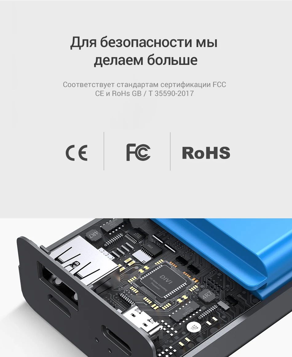 DIVI 10000 мАч, мини внешний аккумулятор, портативное зарядное устройство типа C, 3 А, быстрая зарядка для iPhone, Xiaomi Mi 9, внешний аккумулятор, зарядное устройство