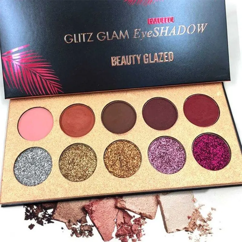 10 Color Beauty Glazed Makeup Eyeshadow Palette the Weather Collection Matte Shimmer Glitter Pigment paleta de sombra