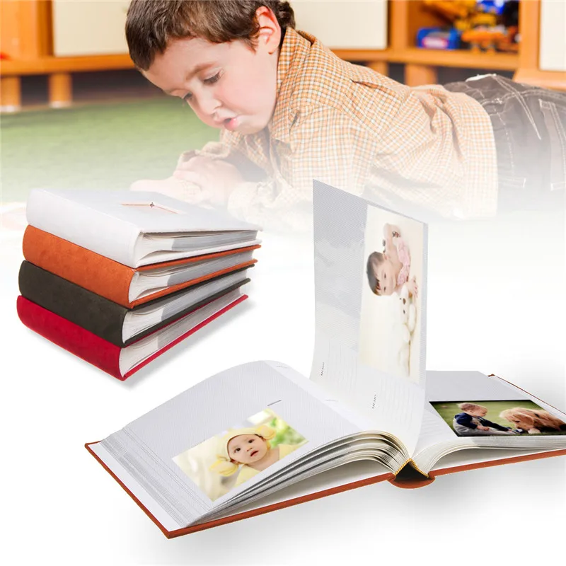 Фотоальбом красный меховой чехол 200 шт 6 дюймов Ёмкость фото книга в твердой