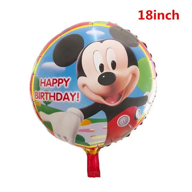 Большой размер шарик изображением Микки милый мультфильм Минни фольга шары День рождения украшения балон дети Душ вечерние Globos игрушки - Цвет: Цвет: желтый