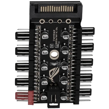 

HOT-Motherboard 4-Pin PWM Hub FAN HUB Computer Temperature Control Speed Control Panel Chassis 4Pin Fan Extension Cable