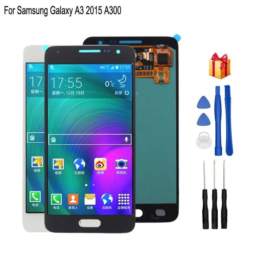 Для samsung Galaxy A3 A300 ЖК-дисплей сенсорный экран дигитайзер Замена для samsung A300H A300F A300FU экран lcd