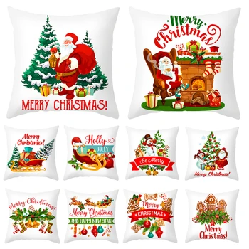 

45x45cm Christmas Pillow Case Home Decoration Cushion Cover Christmas Decorative Pillows Cover Sofa Living Room Pillowcase Xmas