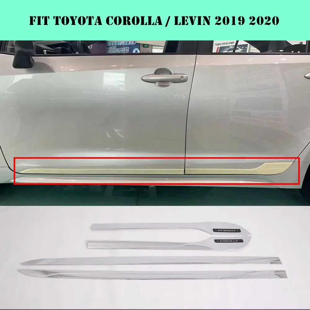 

Carbon Fiber For Toyota Sedan Corolla E210 Levin 2019 2020 Car Accessories ABS Side Door Body Strips Molding Moulding Trim