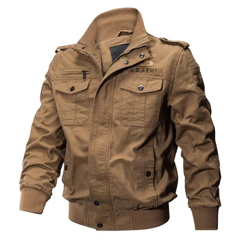 

2019 Plus Size Military Jacket Men Spring Autumn Cotton Pilot Jacket Coat Army Men's Bomber Jackets Cargo Flight Jacket Male 6XL