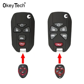 

OkeyTech 5/6 Button Remote Car Key Shell Case For Captiva 2011Refitting For Buick G-C For Chevrolet For Cadillac Pontiac Saturn