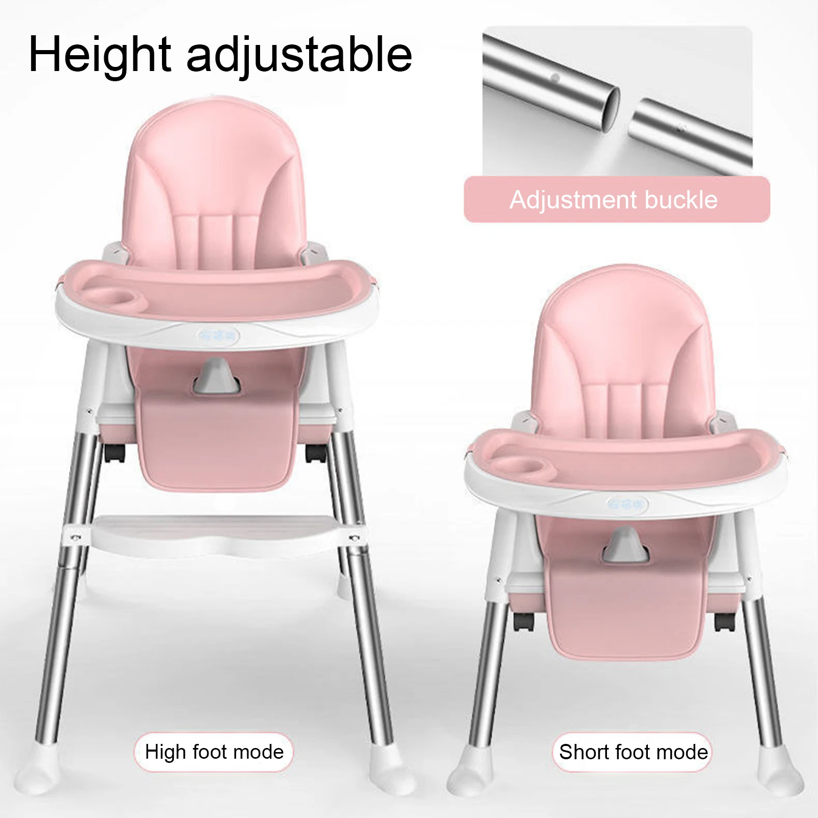 Portable Baby Seat Baby Dinner Table Dining Chair Height Adjustable High Chair With Feeding Tray For Children