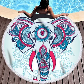 

Round Beach Tapestry Hippie Throw Towel Blanket Bedspread Mat 150cm Dia Beach Towel Blanket Picnic Yoga Mat BB50YJ