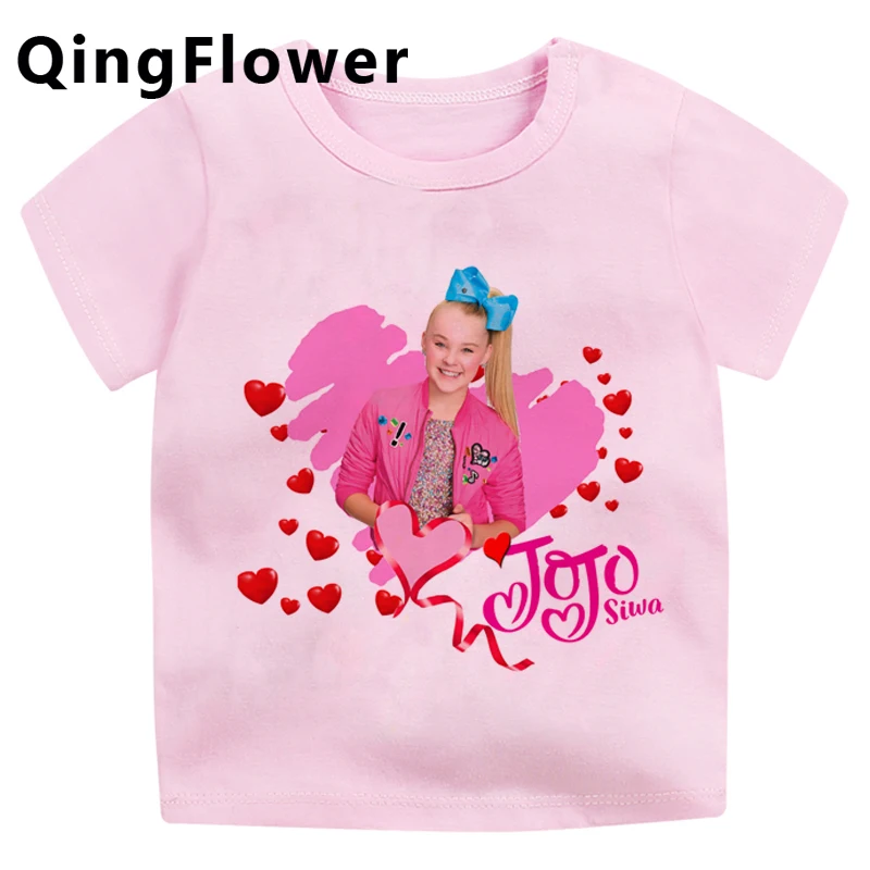 Футболка Jojo Siwa Kawaii Anime Harajuku для девочек Ullzang симпатичная забавная мультяшная