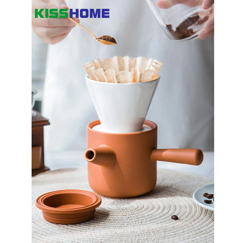 

Creative Hand Coffee Pot Filter Ceramic Coffee Filter Cup Set Household Portable Coffee Appliances