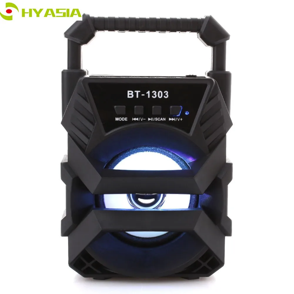 

HYASIA Portable Wireless Bluetooth Speaker Large Size Stereo FM Radio LED Waterproof Portable Outdoor Speaker BT Support TF AUX