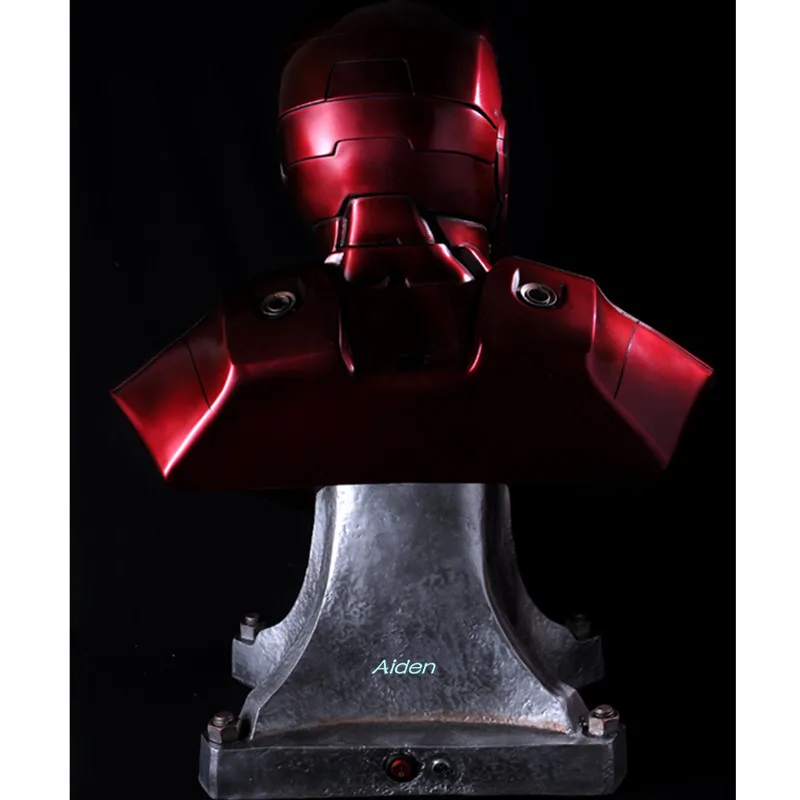 2" Мстители статуи бюст Железный человек Tony Stark 1:1 MK3 голова портрет с светодиодный свет смолы действие Коллекционная модель игрушки 54 см Z2388