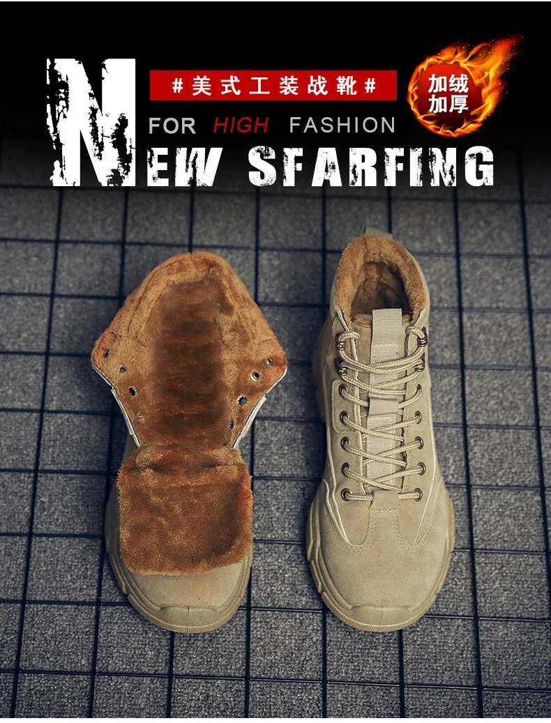 JINTOHO Leather Men Boots Winter Warm Snow Boots Men Winter Work Casual Shoes Sneakers High Top Rubber Ankle Boots 902