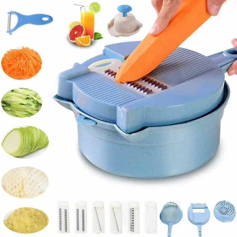 

1pc 15 IN 1 Multi-function EASY FOOD CHOPPER Food Vegetable Blender Chopper Slicer