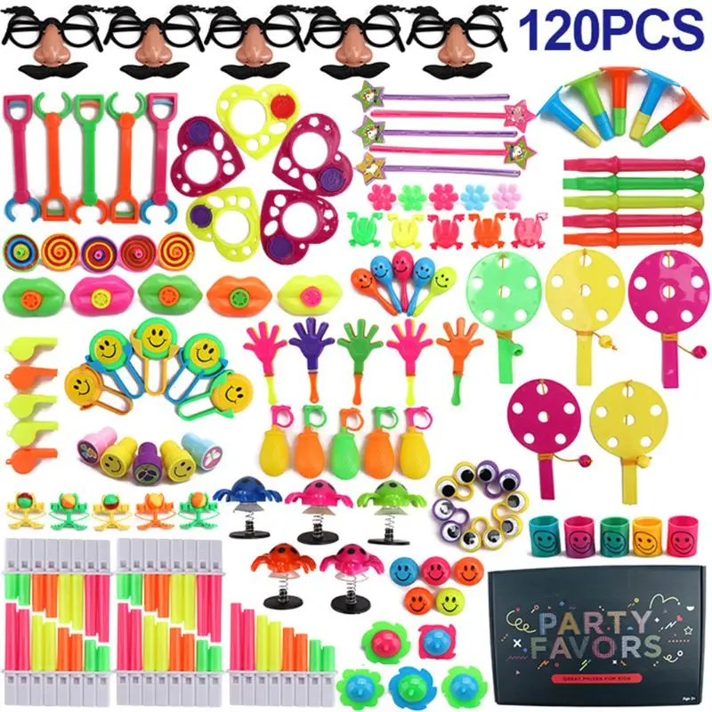 

120 PCS Assorted Gift Toys Goodie Bags Carnival Prizes Festive Party Supplies Pinata Fillers Kids Toy Gadget Giveaways