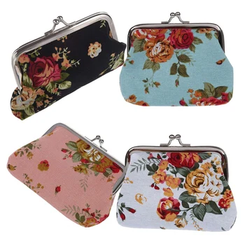 

Canvas Hasp Purse Key Coin Wallet Bag(blue)