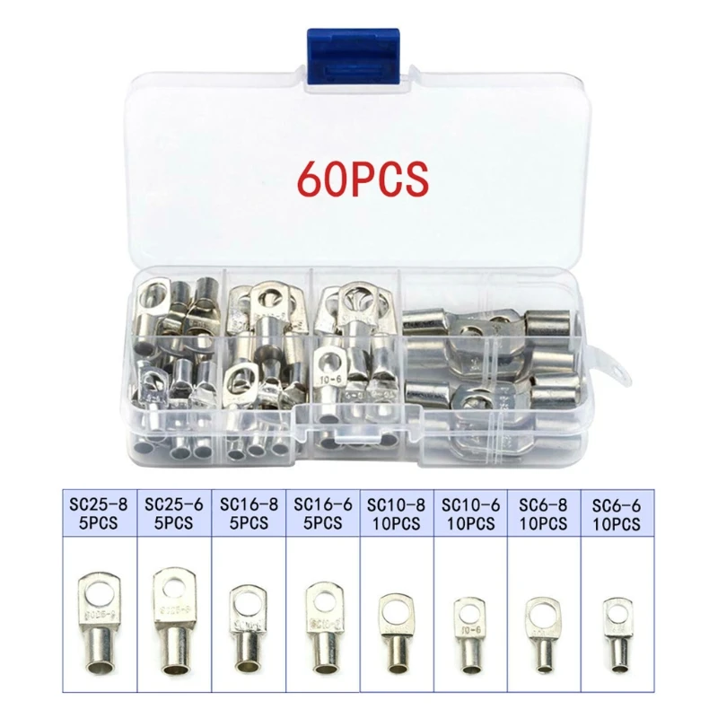 60xNon Insulated Ferrules Pin Cord End Terminal Marine Grade Wire Lugs Connector | Обустройство дома