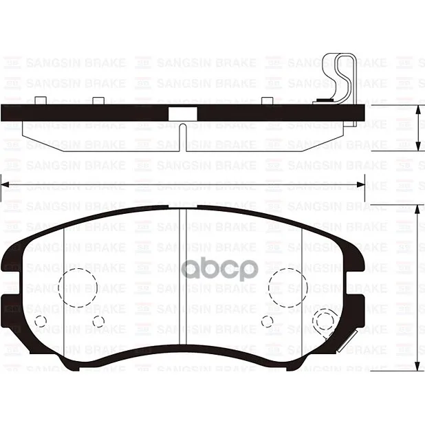 Колодки Тормозные Hyundai Tucson/Kia Sportage 04- Передние Sangsin Brake Sp1202 Sangsin brake арт. SP1202