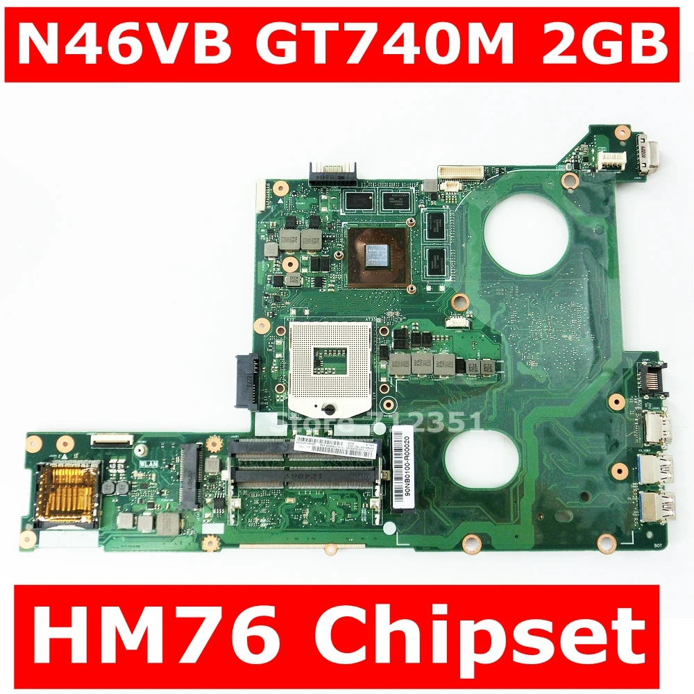 Материнская плата N46VB GT740M 2 Гб VRAM REV 3 SLJ8E HM76 для ASUS N46VZ N46VJ N46VM N46VV материнская 100%